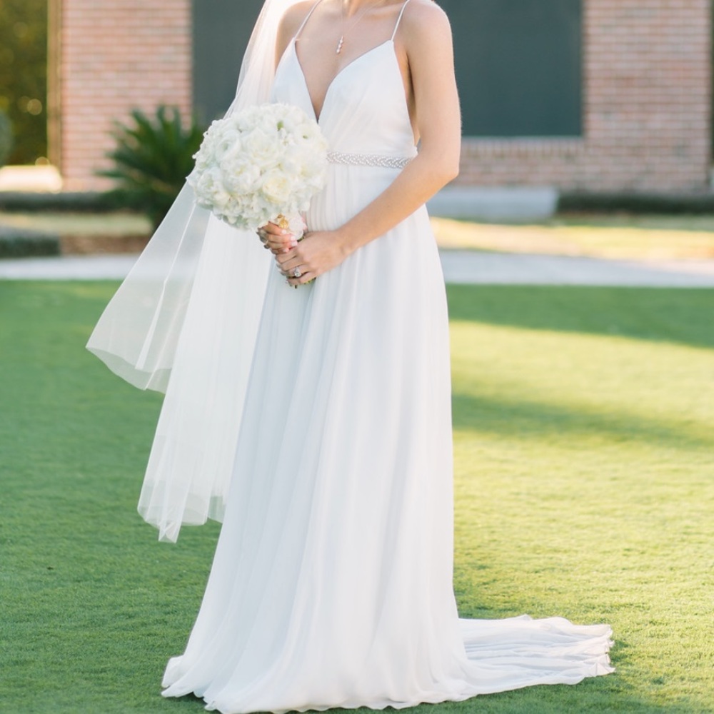 Custom Carol Hannah Wedding Gown Dress Size 2/4